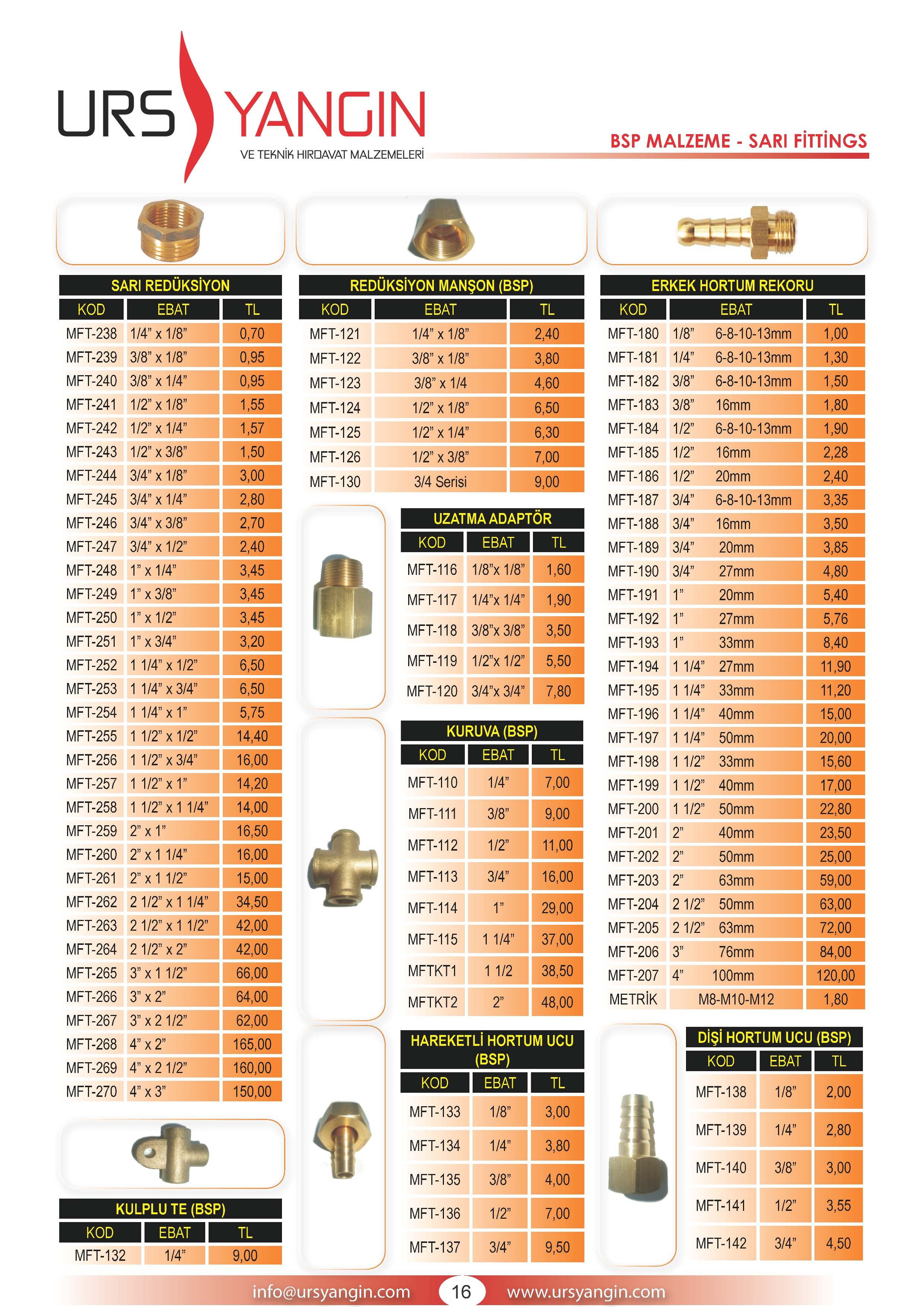 sarı fittings